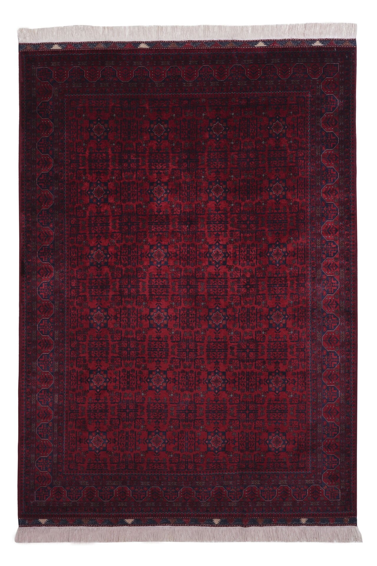 Afgan Bilcik El Dokuma Yün Halı Kırmızı - 172x238