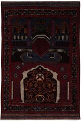 Afgan Berceste El Dokuma Yün Halı