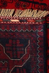 Afgan Khamyab El Dokuma Yün Halı Kırmızı - 84x120