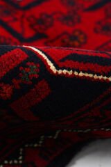 Afgan Khamyab El Dokuma Yün Halı Kırmızı - 84x120