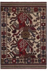 Afgan Berceste El Dokuma Yün Halı