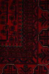 Afgan Khamyab El Dokuma Yün Halı Kırmızı - 230x168