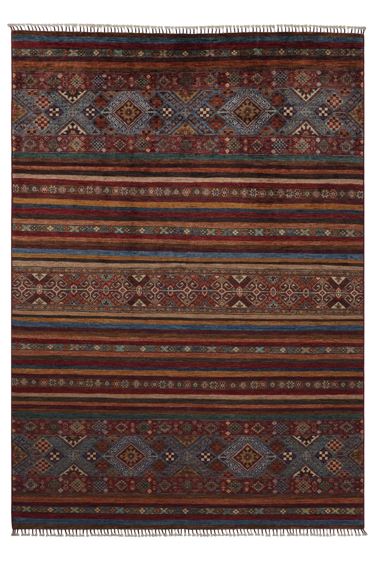 SHB Afgan Orjin El Dokuma Yün Halı Kırmızı - 242x173