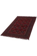 Orient 1 Afgan Desenli Kırmızı Klasik Yıkanabilir Pamuklu Kilim
