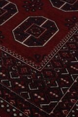 Orient 1 Afgan Desenli Kırmızı Klasik Yıkanabilir Pamuklu Kilim