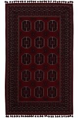 Orient 1 Afgan Desenli Kırmızı Klasik Yıkanabilir Pamuklu Kilim