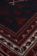 Orient 2 Afgan Desenli Kırmızı Klasik Yıkanabilir Pamuklu Kilim