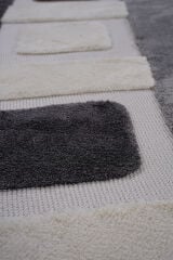 İndus 8002 Krem Geometrik Salon Halısı Kesme Halı