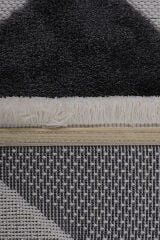 İndus 8002 Krem Geometrik Salon Halısı Kesme Halı