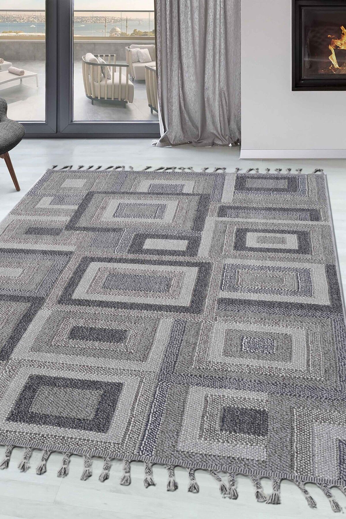Enti Bukle 1404 Modern Makine Halısı