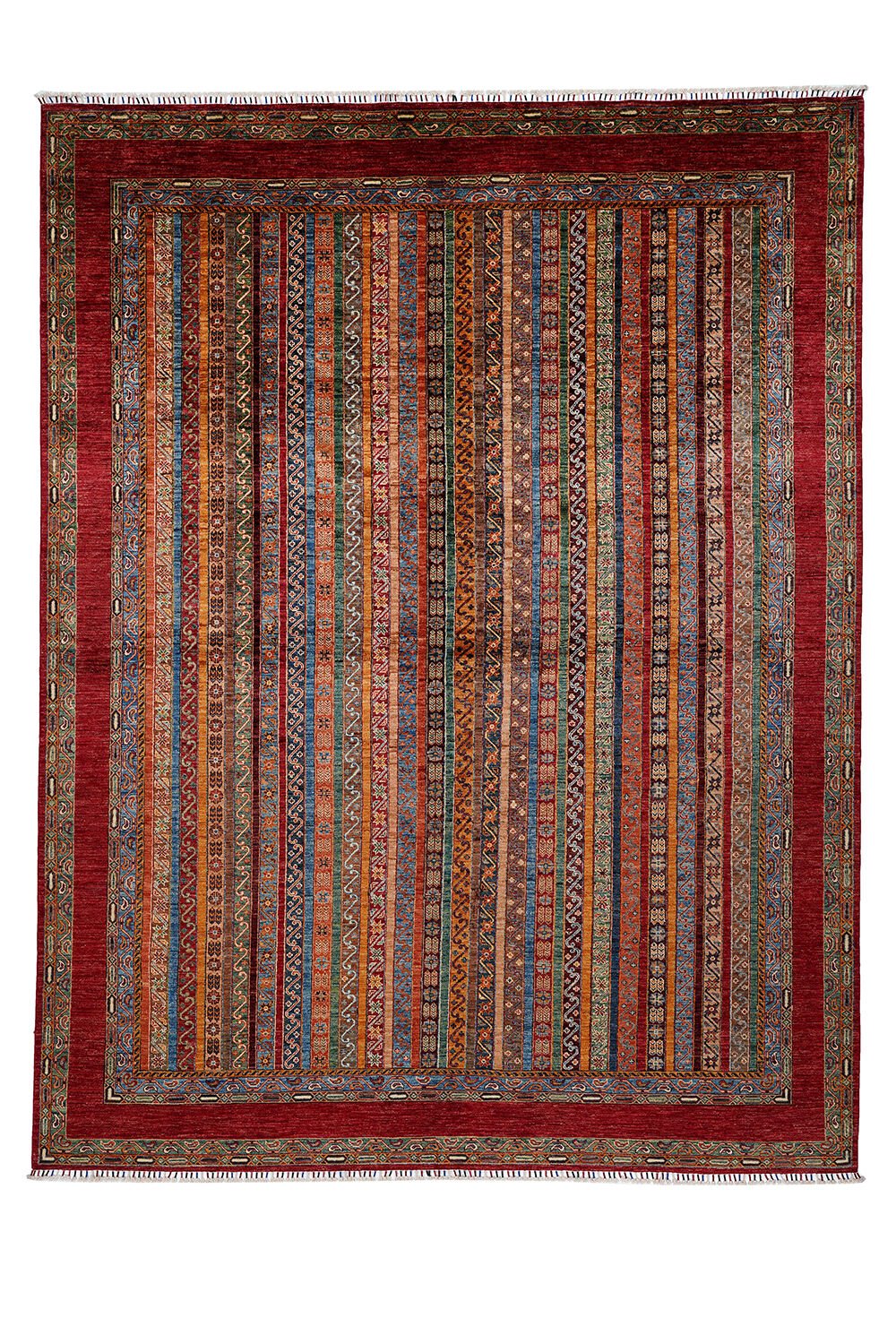 SHB Afgan Orjin El Dokuma Yün Halı Renkli - 363x280