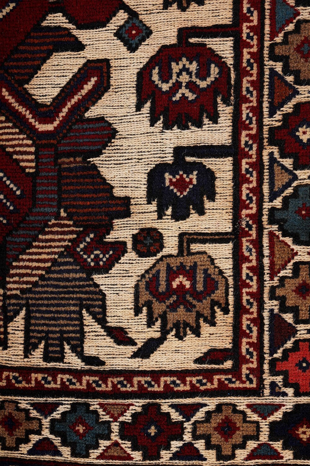 Afgan Berceste El Dokuma Yün Halı