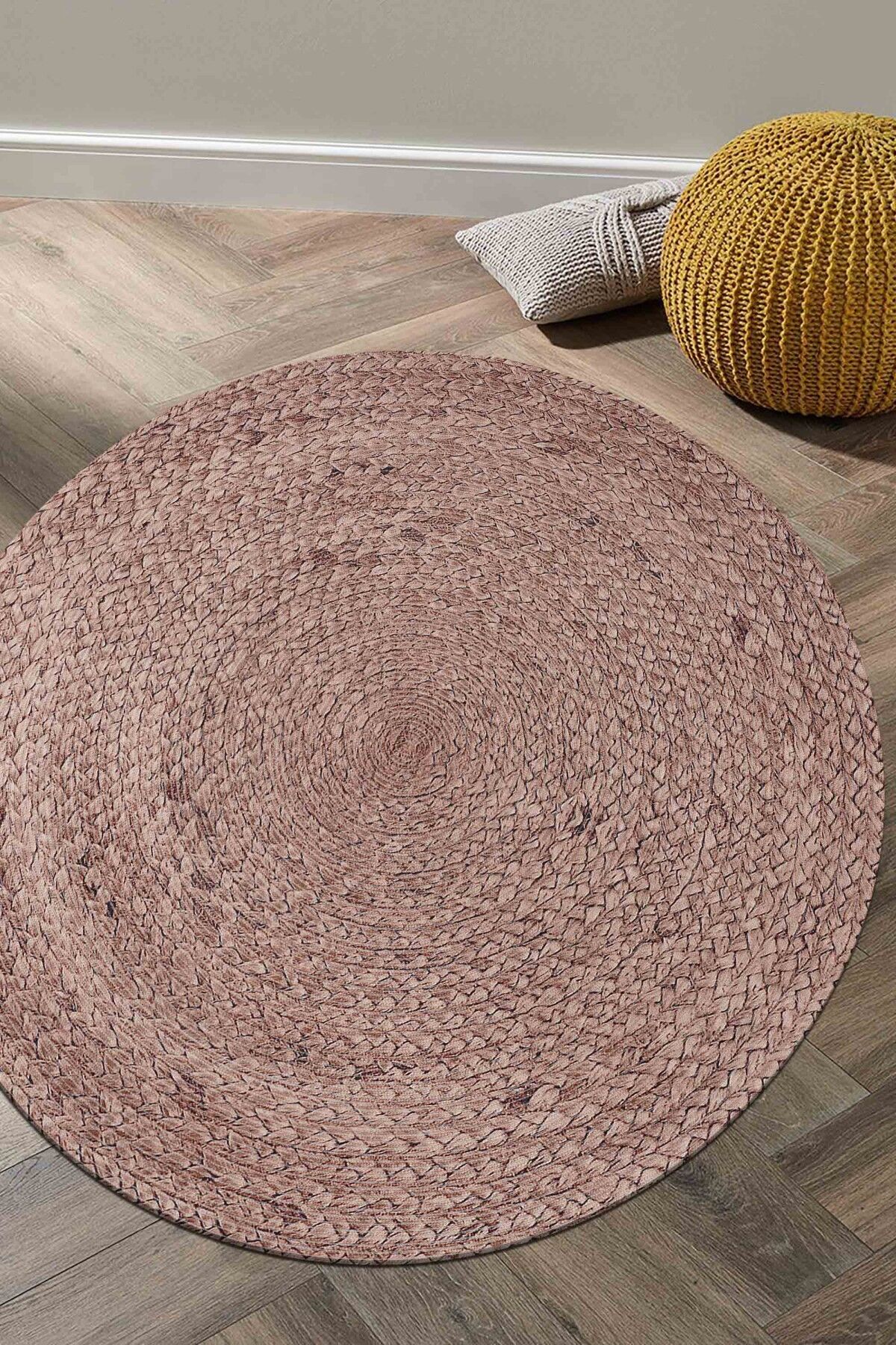 Baskı Jüt Trq001 Modern Makine Halısı