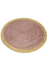 Baskı Jüt Trq004 Sarı Naturel Makine Halısı