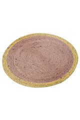 Baskı Jüt Trq004 Sarı Naturel Makine Halısı