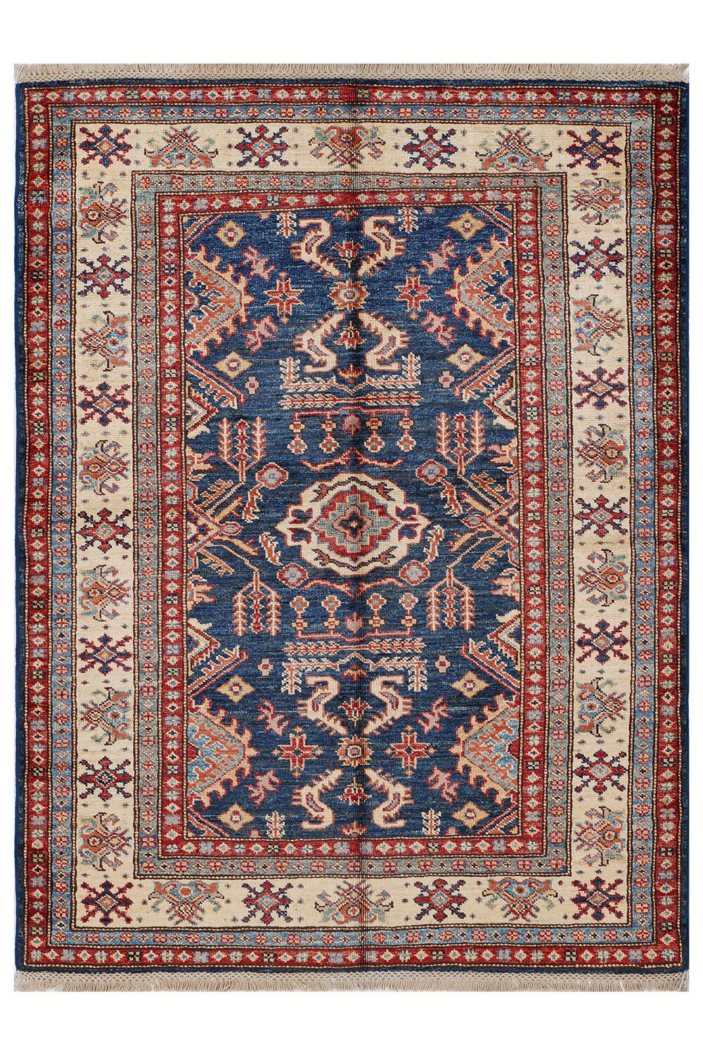 Afgan Şirvan El Dokuma Yün Halı Renkli - 106x142