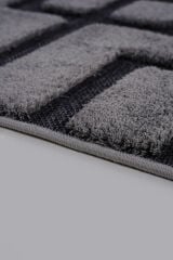 İndus 8007 Gri Geometrik Salon Halısı Kesme Halı