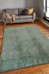 Overdye Exclusive Yeşil Eskitme El Dokuma Halı