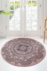 Baskı Jüt Trq058 Dekoratif Makine Halısı