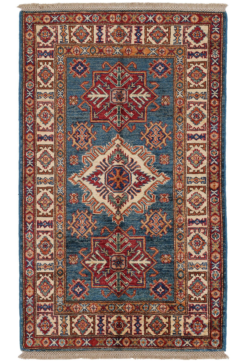 Afgan Şirvan El Dokuma Yün Halı Renkli - 78x128