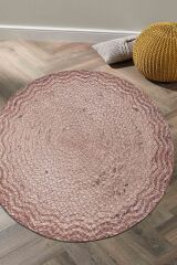 Baskı Jüt Trq067 Dekoratif Makine Halısı