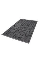 İndus 8008 Gri Modern Mutfak Halısı Koridor Halısı Kesme Makine Halısı