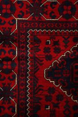 Afgan Khamyab El Dokuma Yün Halı Kırmızı - 100x156