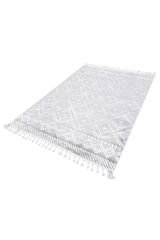 Beyond 4957A Gri Çizgili Modern Makine Dokuma Kilim