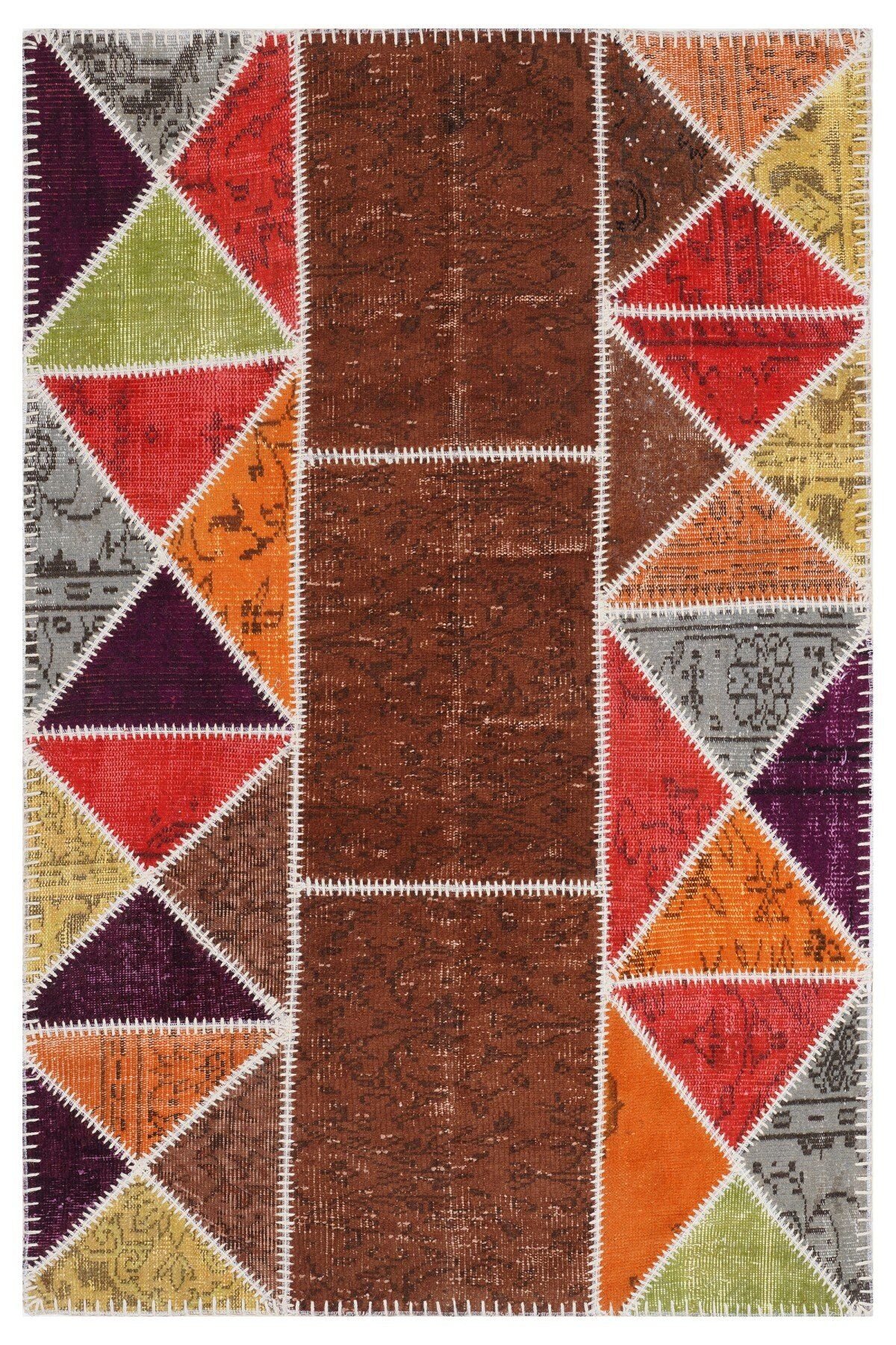 Patchwork 3708 Renkli Modern El Dokuma Halı