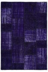 Patchwork Mor Modern El Dokuma Halı