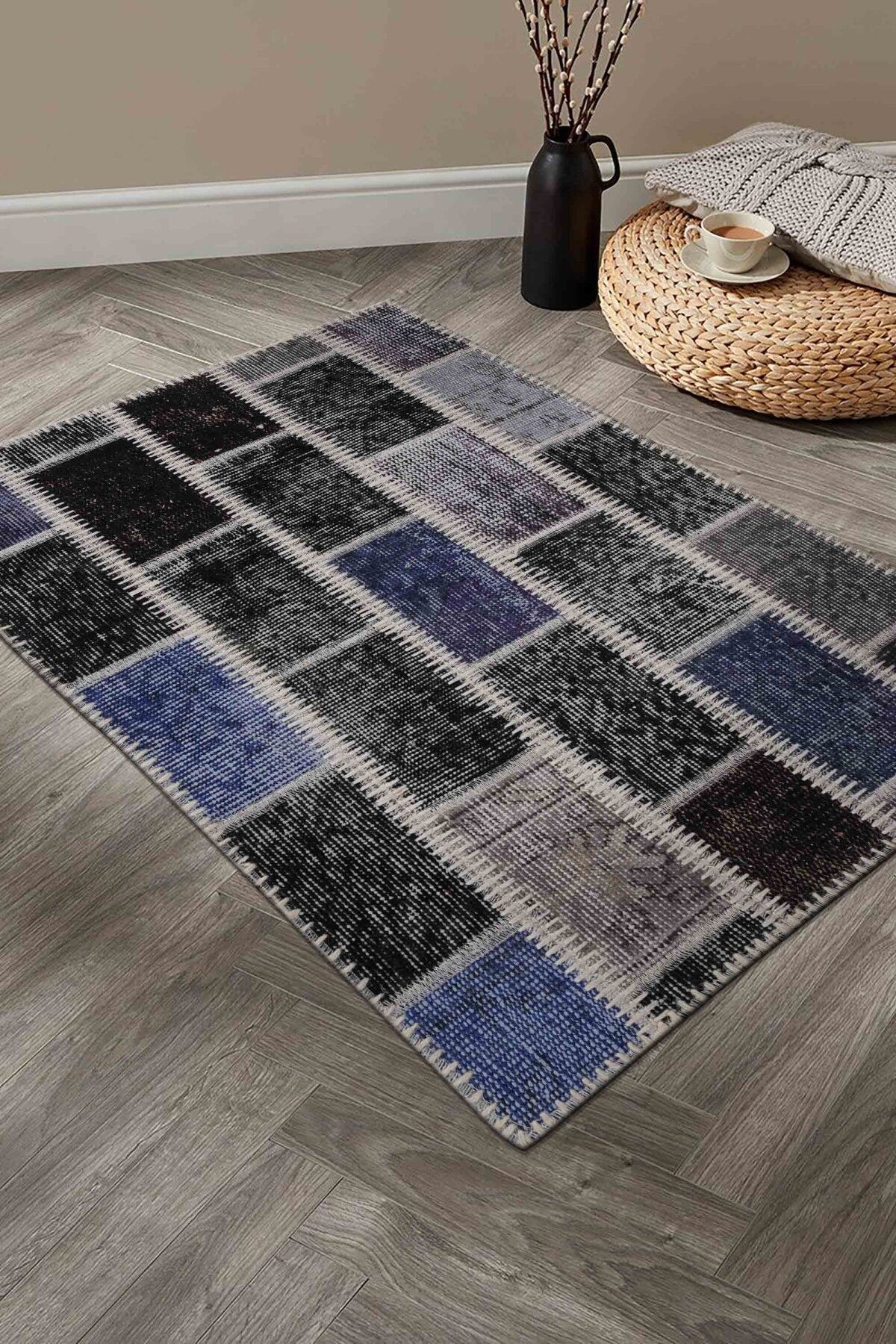 Patchwork Ptch 01 Renkli Modern El Dokuma Halı