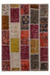 Patchwork Ptch 03 Renkli Modern El Dokuma Halı