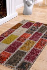 Patchwork Ptch 03 Renkli Modern El Dokuma Halı