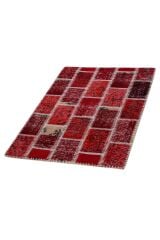 Patchwork Ptch 04 Kırmızı Modern El Dokuma Halı