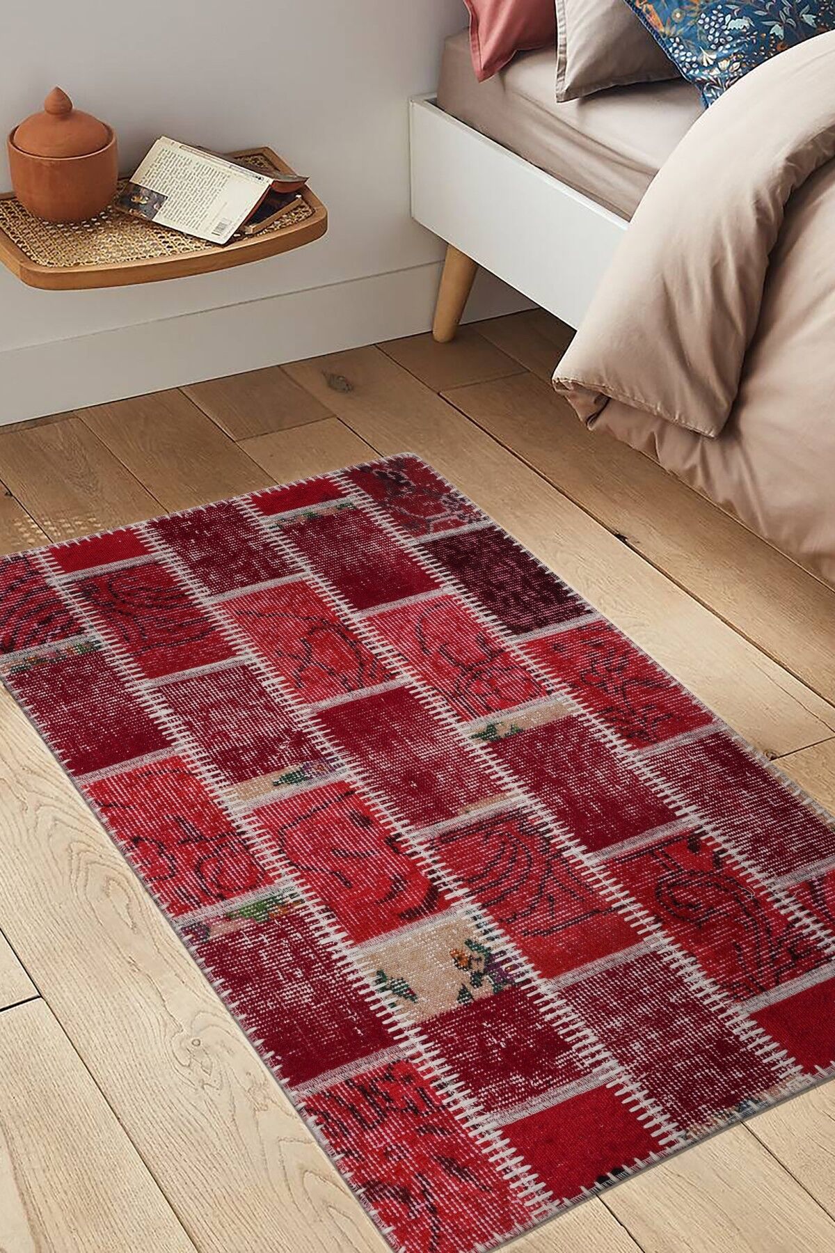 Patchwork Ptch 04 Kırmızı Modern El Dokuma Halı
