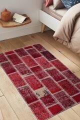 Patchwork Ptch 04 Kırmızı Modern El Dokuma Halı