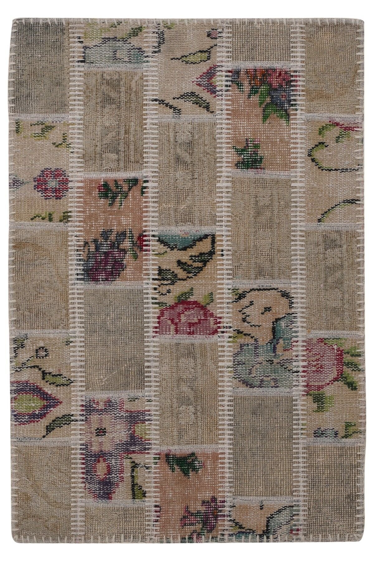 Patchwork Ptch 05 Renkli Modern El Dokuma Halı