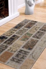 Patchwork Ptch 06 Renkli Modern El Dokuma Halı