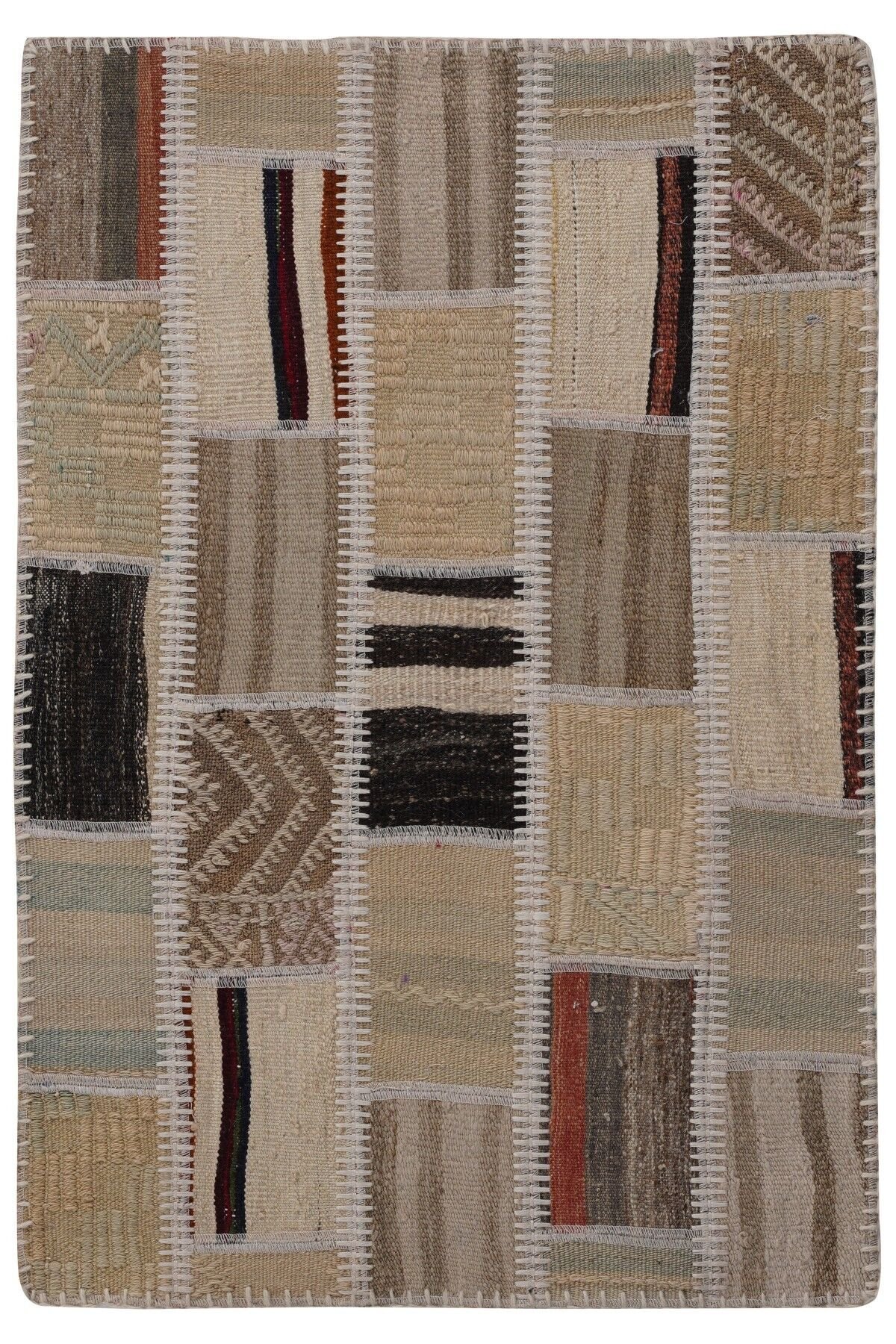 Patchwork Ptch 07 Renkli Modern El Dokuma Halı
