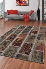Patchwork Ptch 09 Renkli Modern El Dokuma Halı