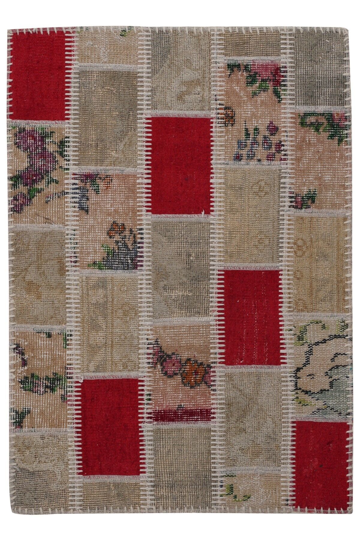 Patchwork Ptch 10 Renkli Modern El Dokuma Halı