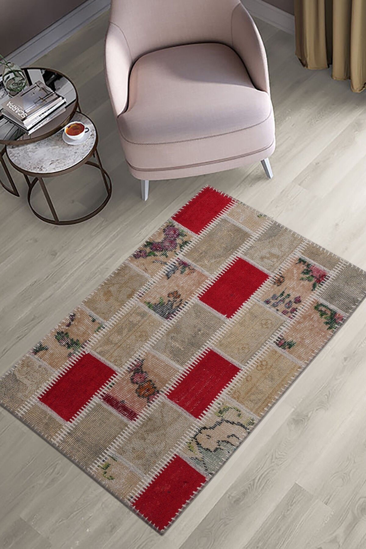 Patchwork Ptch 10 Renkli Modern El Dokuma Halı