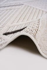 Bonn 8805 Krem Geometrik Salon Halısı Kesme Halı