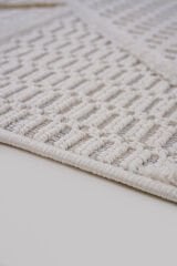 Bonn 8805 Krem Geometrik Salon Halısı Kesme Halı