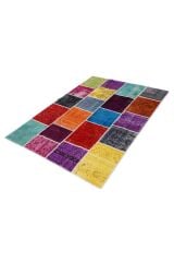 Patchwork Renkli Modern El Dokuma Halı