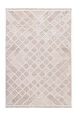 Bonn 8802 Krem Halı Geometrik Modern Mutfak Halısı Salon Halısı Kesme Makine Halısı