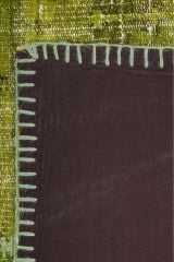 Patchwork Yeşil Modern El Dokuma Halı