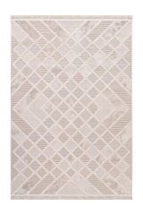 Bonn 8802 Krem Geometrik Modern Mutfak Halısı Kesme Halı