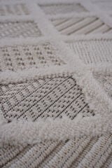 Bonn 8802 Krem Geometrik Modern Mutfak Halısı Kesme Halı