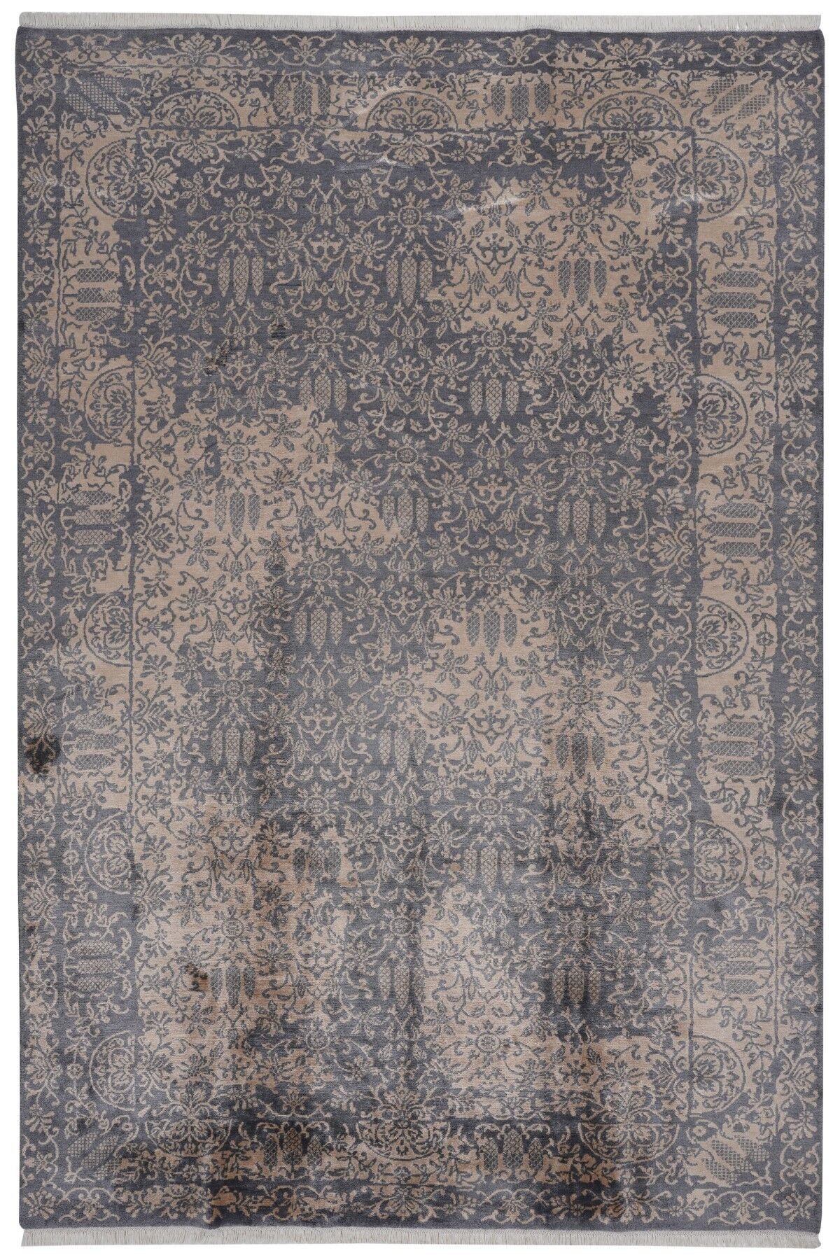 10X42 Fl Gri / Turuncu Modern El Dokuma Halı